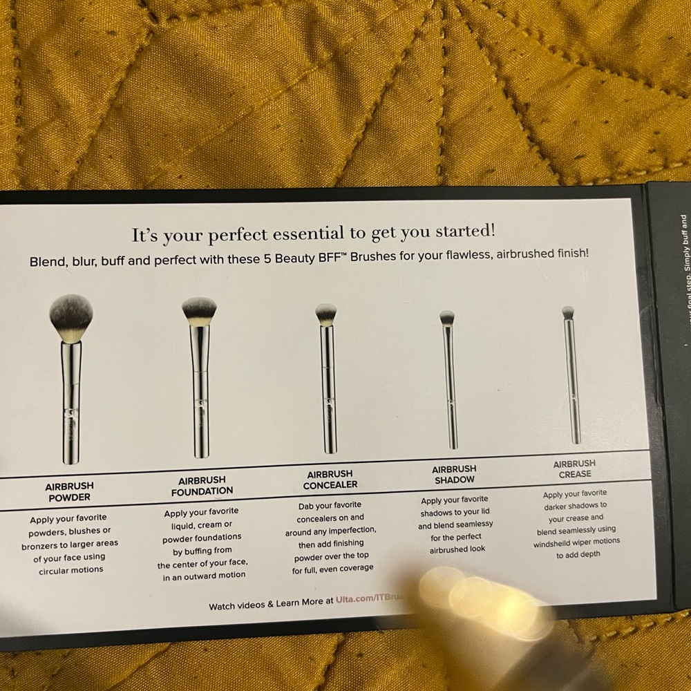 Makeup brushes by IT cosmetics